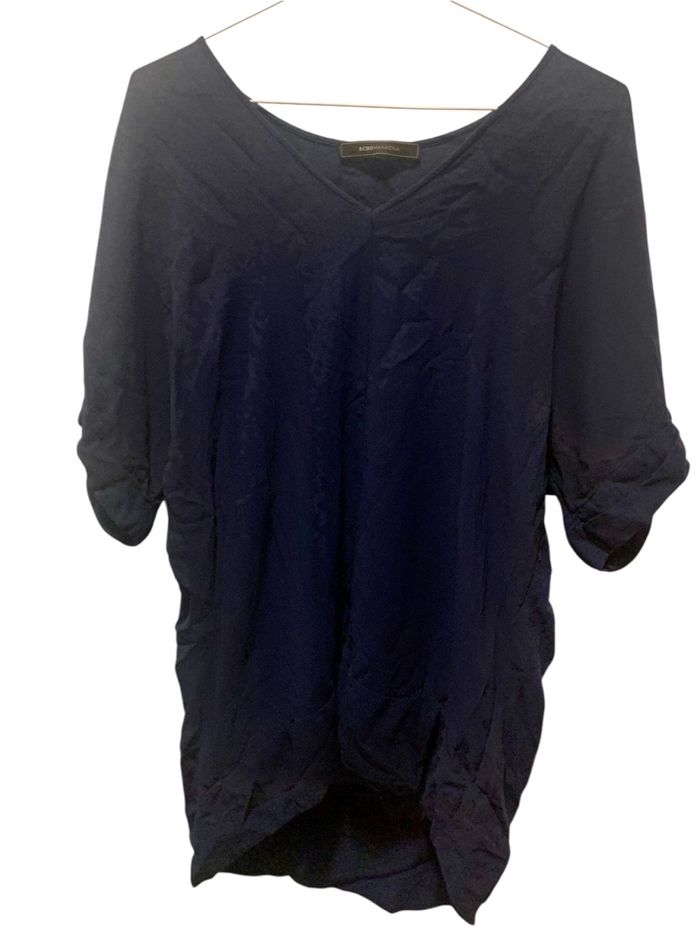 BCBGMaxAzria Navy V‑Neck Tunic Top size medium